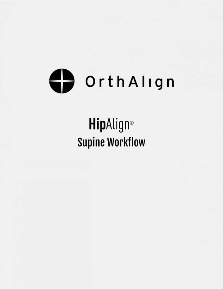 HipAlign Supine Workflow