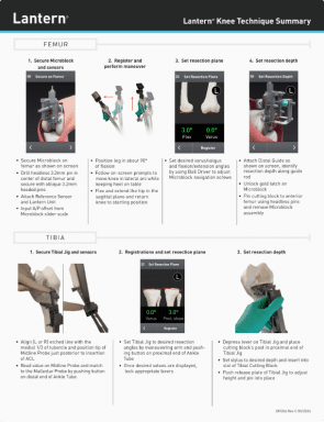 Lantern knee surgical summary